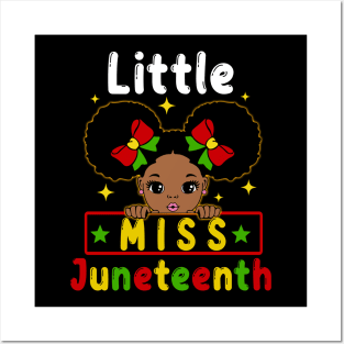 Juneteenth Celebrating 1865 Cute Black Girls Kids Toddler Posters and Art